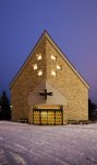 Kirche Eingang Winter - PGG im Schnee